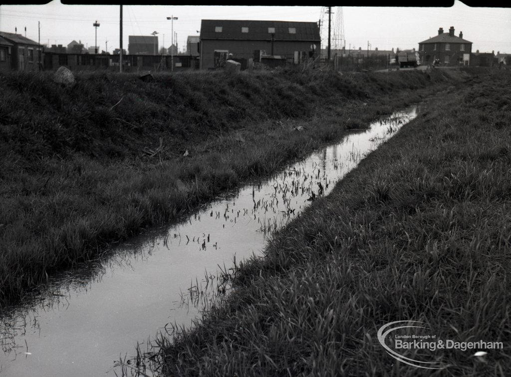 Dagenham Sewage Works Reconstruction IV, showing filled dyke,1965