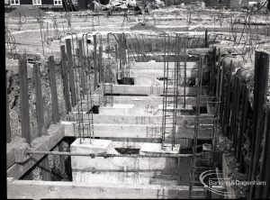 Dagenham Sewage Works Reconstruction IV, inside trench, looking south,1965