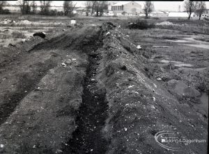 Dagenham Sewage Works Reconstruction IV, showing rampart,1965