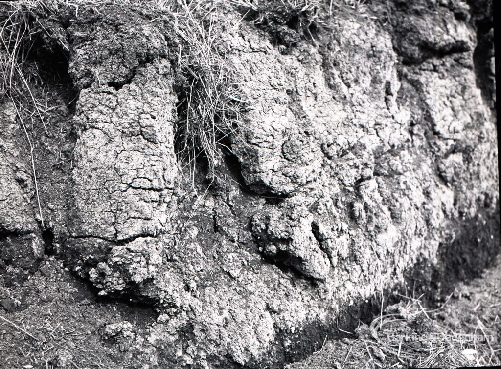 Dagenham Sewage Works Reconstruction IV, showing dried mud banks,1965