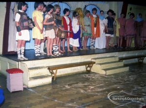Dagenham Secondary school play, with children performing Androcles and the Lion, 1965