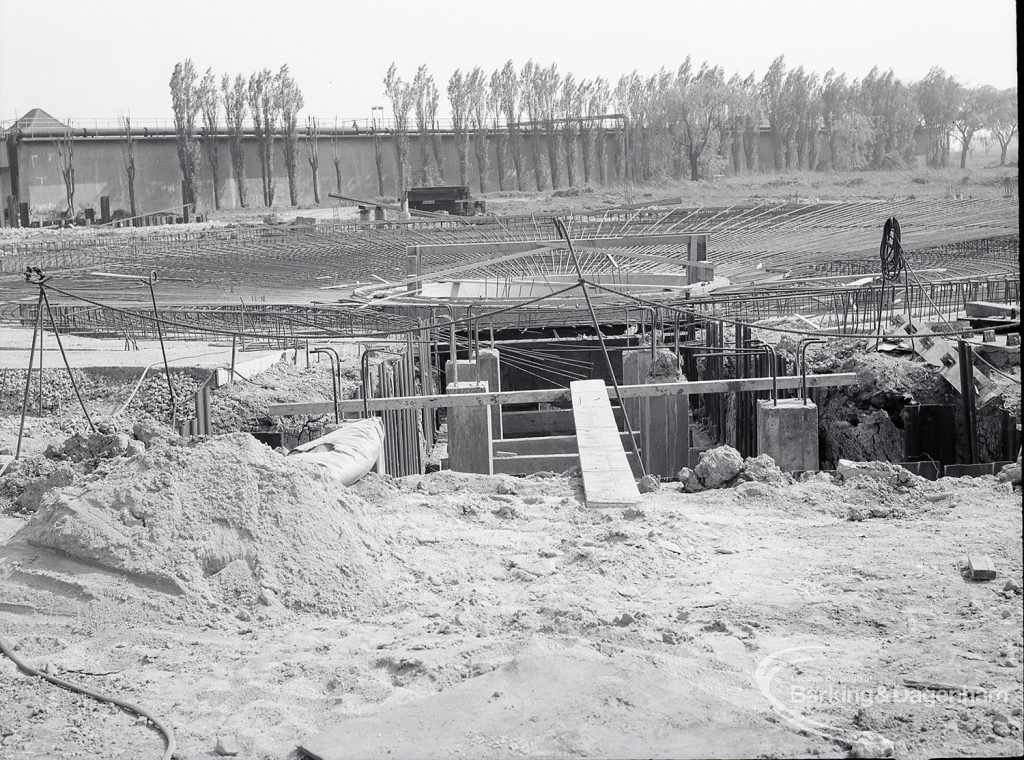 Riverside Sewage Works Reconstruction V, showing the central circular area, 1965