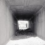 Riverside Sewage Works Reconstruction V, inside tunnel looking from west end towards east, 1965