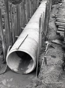 Lower Wantz Sewer Environment scheme II, showing the run of concrete pipe, from south, 1965