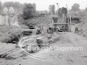 Lower Wantz Sewer Environment scheme II, showing scene to south of railway, looking north, 1965