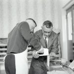 Schools for disabled children, showing carpentry work at Osborne Square Training Centre, 1965