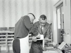 Schools for disabled children, showing carpentry work at Osborne Square Training Centre, 1965