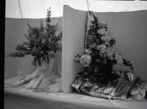 Dagenham Town Show 1965, showing display of two bouquets in Floral Art Marquee, 1965