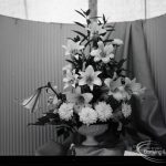 Dagenham Town Show 1965, showing flower arrangement display in Floral Art Marquee, 1965
