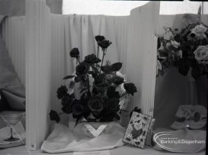 Dagenham Town Show 1965, showing flower arrangement display in Floral Art Marquee, 1965