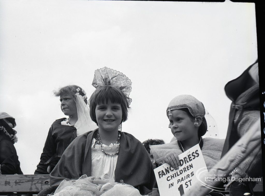 Dagenham Town Show 1965, showing first prize for children in pairs in Fancy Dress competition, 1965