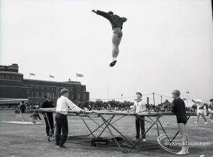 Dagenham Town Show 1965, showing trampoline jumping, 1965