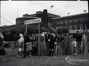 Dagenham Town Show 1965, showing visitors queueing up to enter the show, 1965