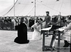 Dagenham Town Show 1965, showing open air religious play, with scene at the altar, 1965