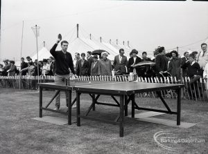 Dagenham Town Show 1965, showing open air table tennis, 1965