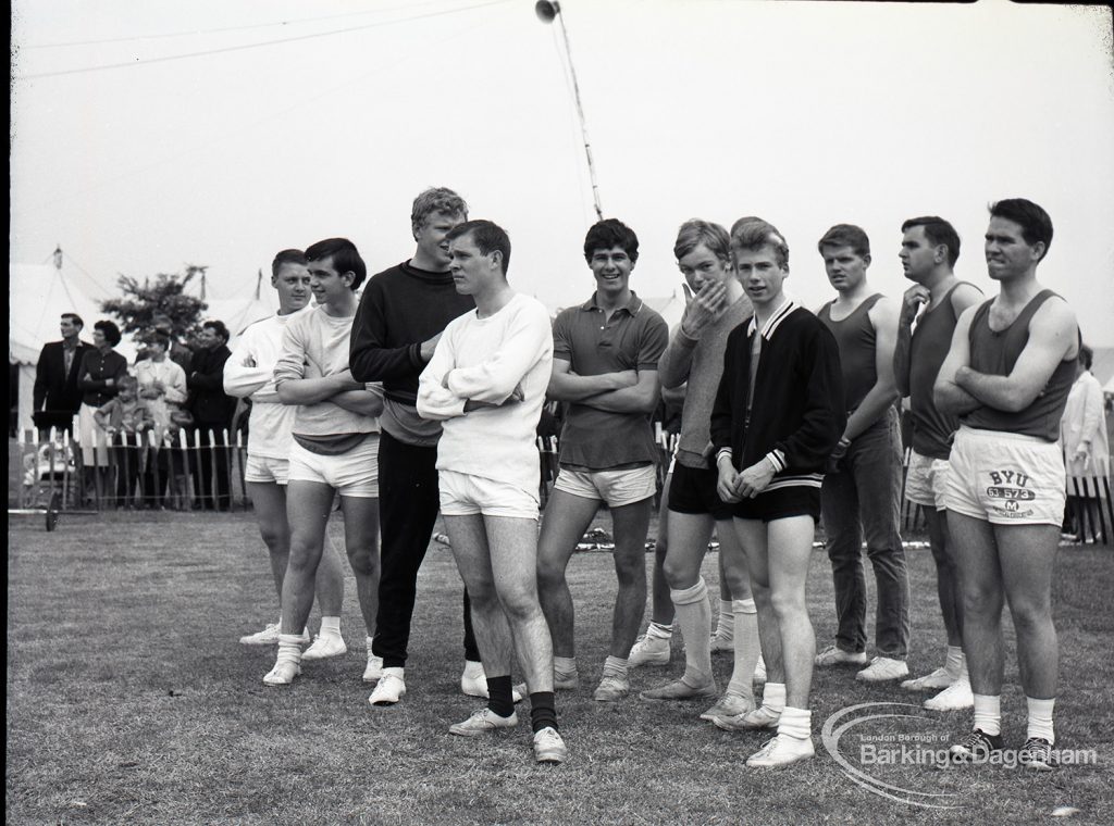 Dagenham Town Show 1965, showing five-a-side football teams after championship finals, 1965