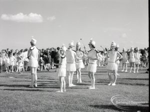 Playleadership Festival at Dagenham Old Park, showing girls in white, 1965