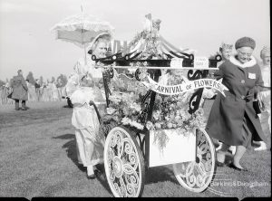 Barking Carnival, Barking Park, showing decorated handcart, 1965