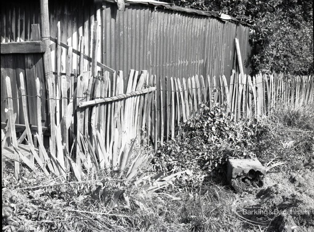 Housing Development on Temple Avenue showing fence on west side, 1965