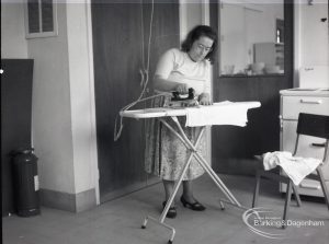 Adult Training College at Osborne Square, showing ironing on an ironing board , 1965