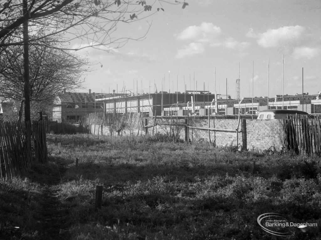 Church Elm Lane Housing development showing the south-eastern view of the housing construction, 1965