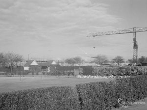 Church Elm Lane Housing development showing the north-eastern view of the housing construction and principal crane, 1965