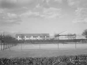 Church Elm Lane Housing development showing tennis courts and the construction site from the north, 1965