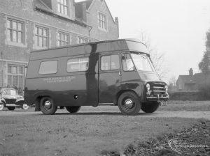 The Welfare Department Training Centre at Eastbury House showing a vehicle outside, 1965