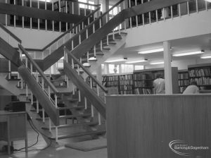 The Barking Library’s New Lending Deparment showing the issue desk, 1965