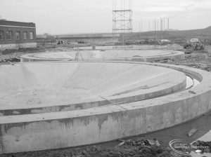 Riverside Sewage Works Reconstruction IX, showing smooth concrete cone, 1966