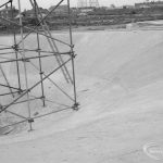 Riverside Sewage Works Reconstruction IX, showing steel tower within circular cone, 1966