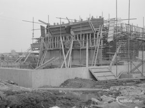 Riverside Sewage Works Reconstruction IX, showing west side of retaining wall on ‘C’, 1966