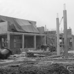 Riverside Sewage Works Reconstruction IX, showing columns and enclosed building, 1966
