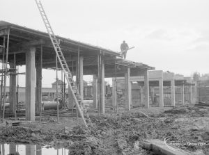 Riverside Sewage Works Reconstruction IX, showing open colonnade reaching from centre to south, 1966