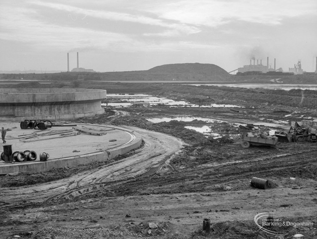 Riverside Sewage Works Reconstruction IX, showing general view of Control Hall, from south-west, 1966