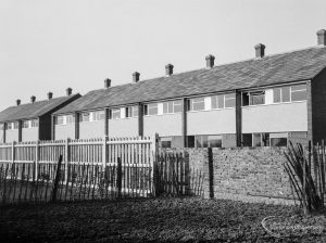 Church Elm Lane, Dagenham Housing Development II, showing the view of the houses from the west, 1966