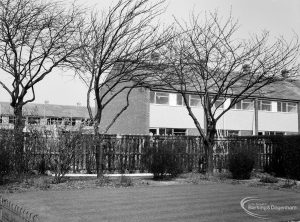 Church Elm Lane, Dagenham Housing Development II, showing houses from the south side of the park, 1966