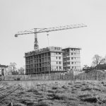 Marks Gate Tower Block under construction, showing view from the south-west, 1966