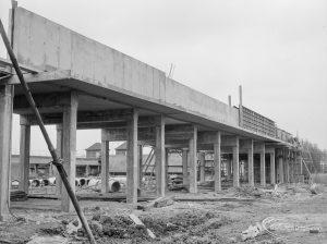 Riverside Sewage Works Reconstruction X, showing view of colonnade from centre to south, 1966