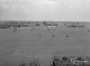 Central Park showing the view from the Civic Centre, Dagenham of the east of the park, 1966