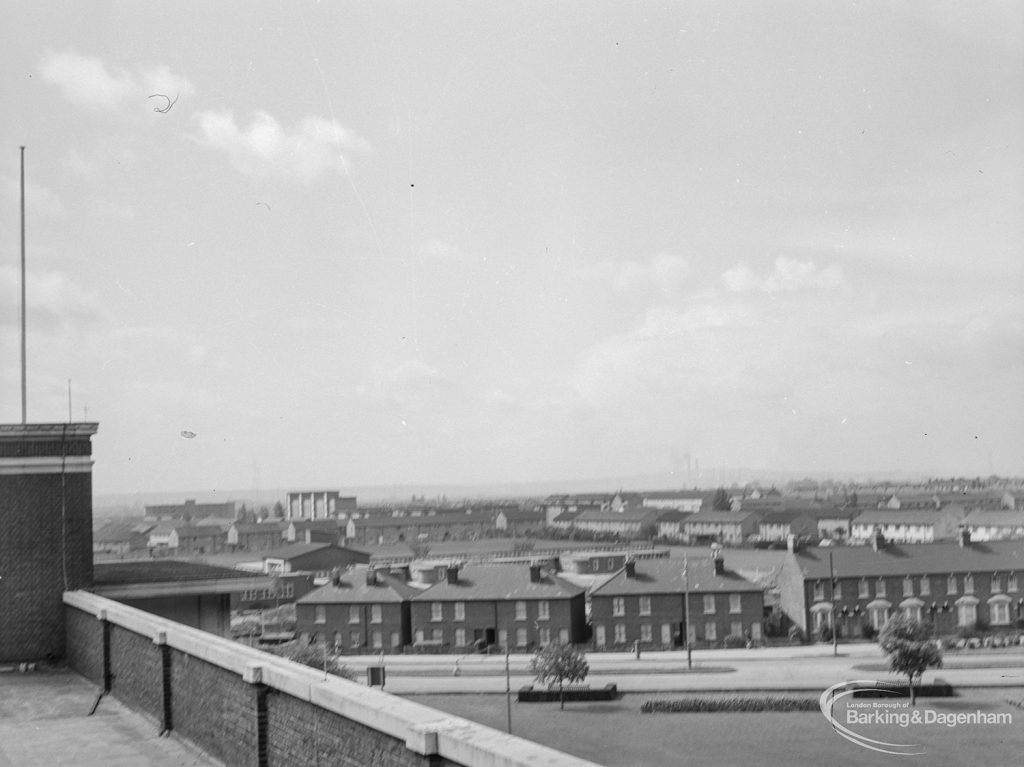 Becontree Heath showing the view from the Civic Centre, Dagenham of the south-south-east, 1966