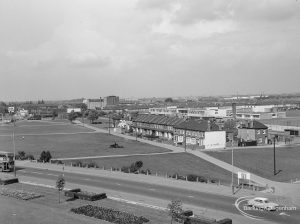 Becontree Heath showing the view from the Civic Centre, Dagenham of the whole of the north side , 1966