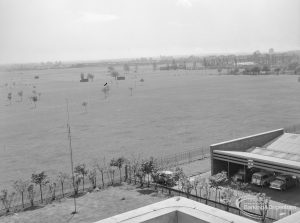 Central Park showing the view from the Civic Centre, Dagenham of the central portion of the park, 1966