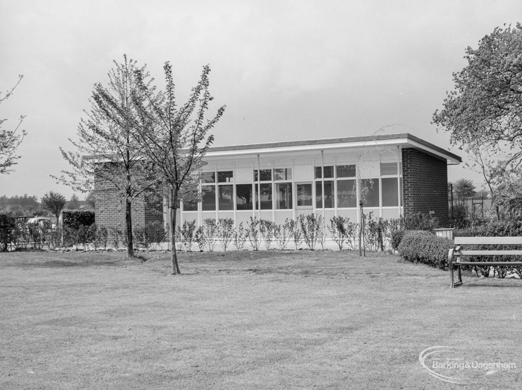 Central Park, Dagenham showing Golf Hut, taken from links at east, 1966