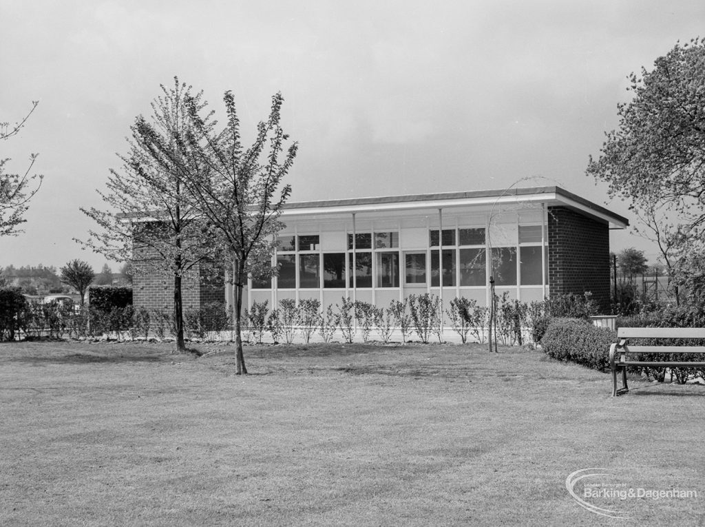 Central Park, Dagenham showing Golf Hut, taken from links at east, 1966