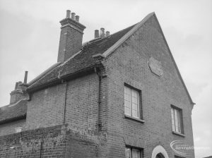 Housing in Church Elm Lane, Dagenham showing upper part of south front of Almshouses off Crown Street, Dagenham, 1966