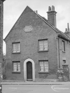 Housing in Church Elm Lane, Dagenham showing the frontage to street of Almshouses off Crown Street, Dagenham, 1966