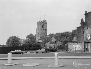 St Margaret’s Church, Barking, taken from centre of road, 1966