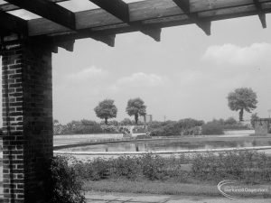 Mayesbrook Park, Dagenham, showing view through pergola, 1966