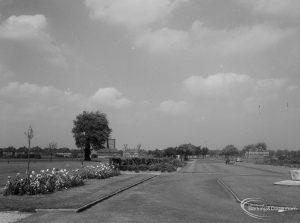 Mayesbrook Park, Dagenham, showing flowerbeds by main drive, 1966
